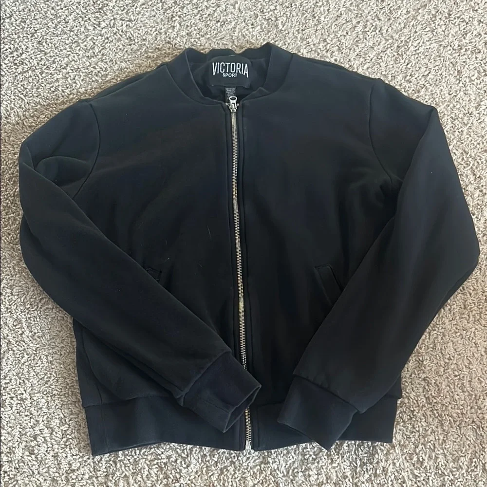 Victoria Sport Black Full- Zip Fleece Jacket - Picture 2 of 3